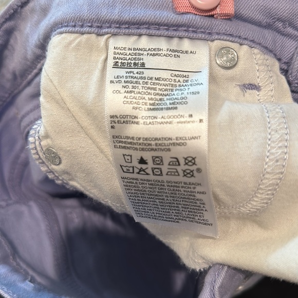 Denizen Levi's Purple Jean Weekend Shorts - Picture 8 of 9